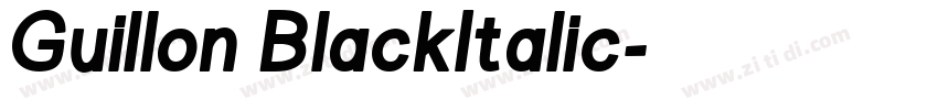Guillon BlackItalic字体转换